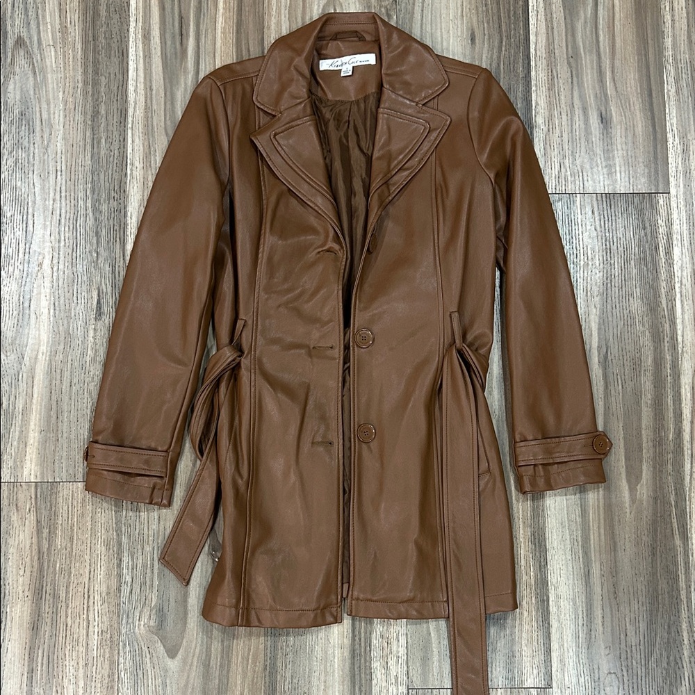 Kenneth Cole New York Brown Polyurethane Jacket